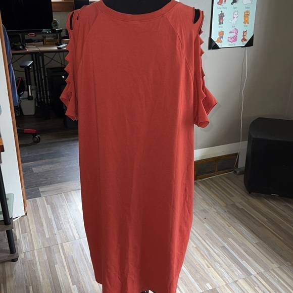 TORRID rust leopard heart slashed raglan sleeves tshirt dress - Picture 7 of 7